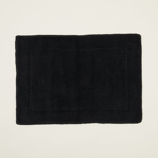 Simple Terry Bath Mat - Black