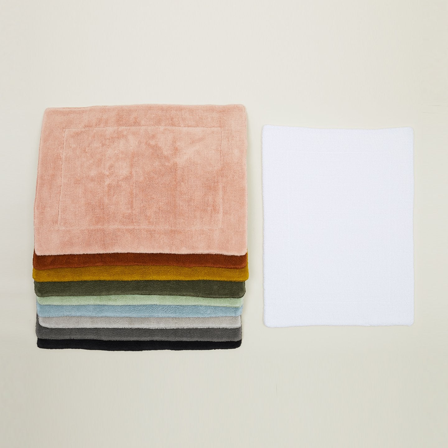 Simple Terry Bath Mat - Peacock