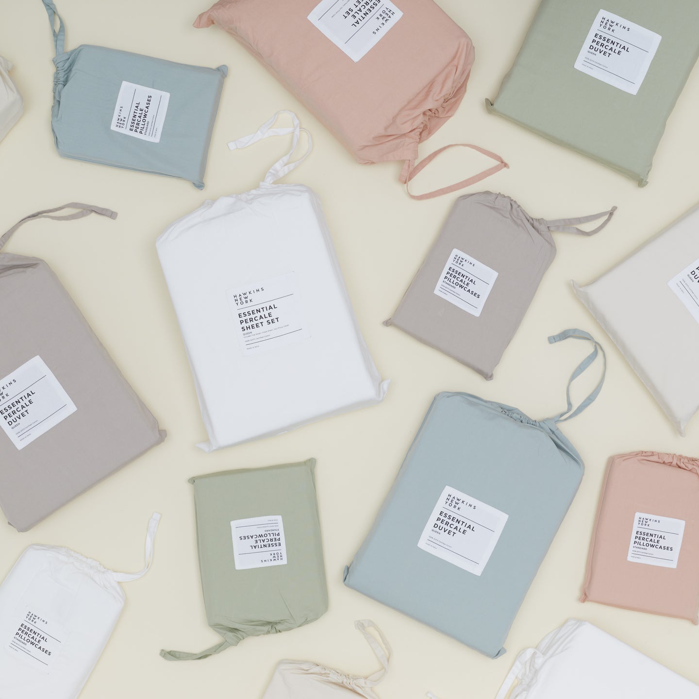 Essential Percale Pillowcases, Set of 2 - Blush