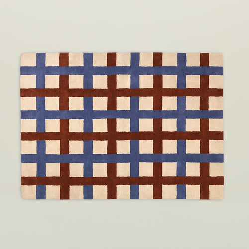 Edith Rug - Navy/Rust