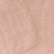 Simple Linen Quilted Throw - Blush