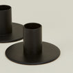 Essential Metal Candle Holders, Set of 2 - Black