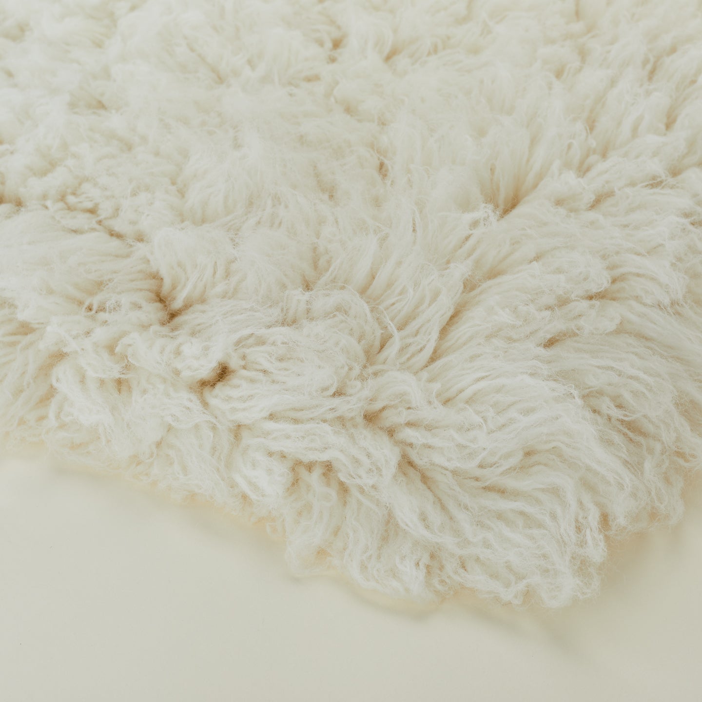 Flokati rug detail