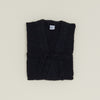 Simple Waffle Bathrobe - Black