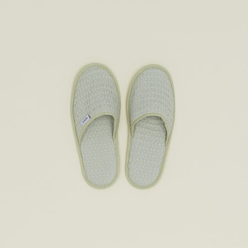 Simple Waffle Slippers - Sage
