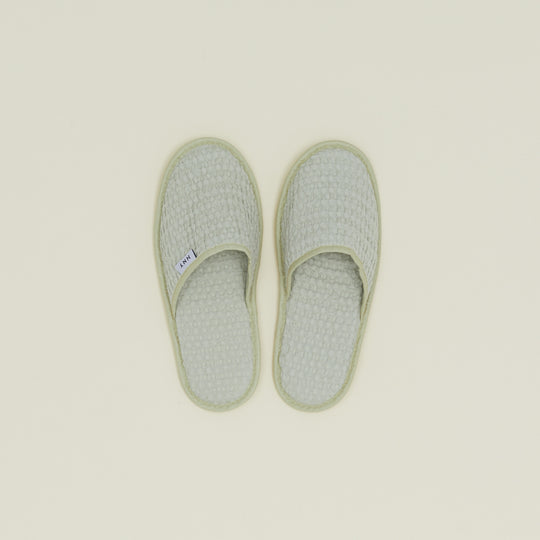 Simple Waffle Slippers - Sage