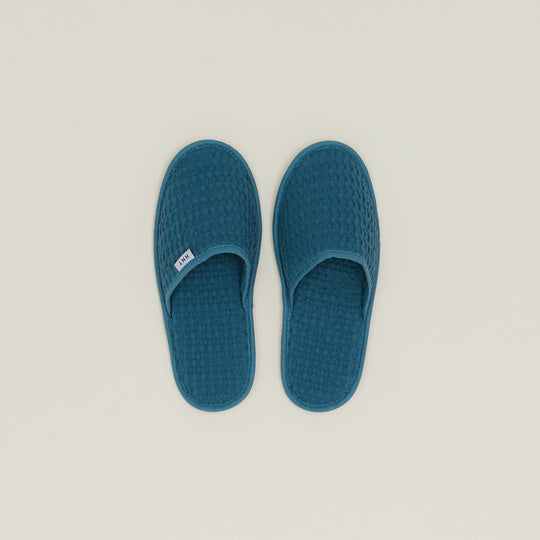 Simple Waffle Slippers - Peacock