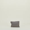 Simple Linen Zipper Pouch - Dark Grey