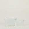 Simple Linen Zipper Pouch - Ivory