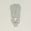 Simple Waffle Bathrobe - Sage