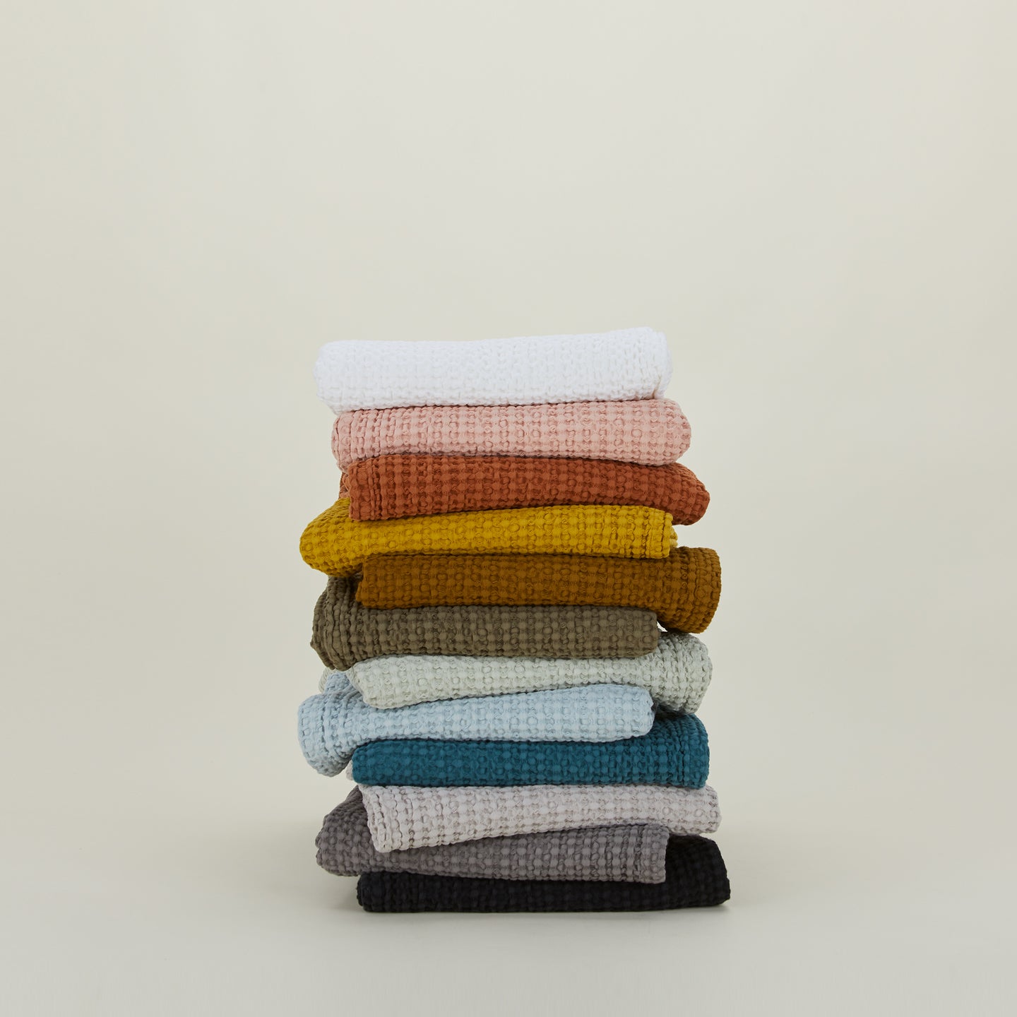 Simple Waffle Towel - Peacock