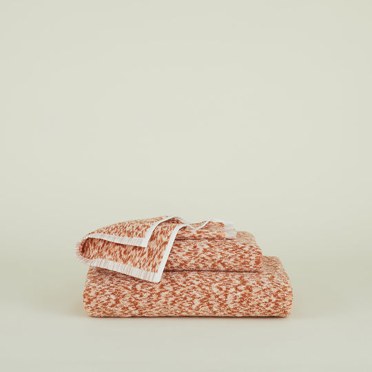 Space Dye Terry Towel - Terracotta