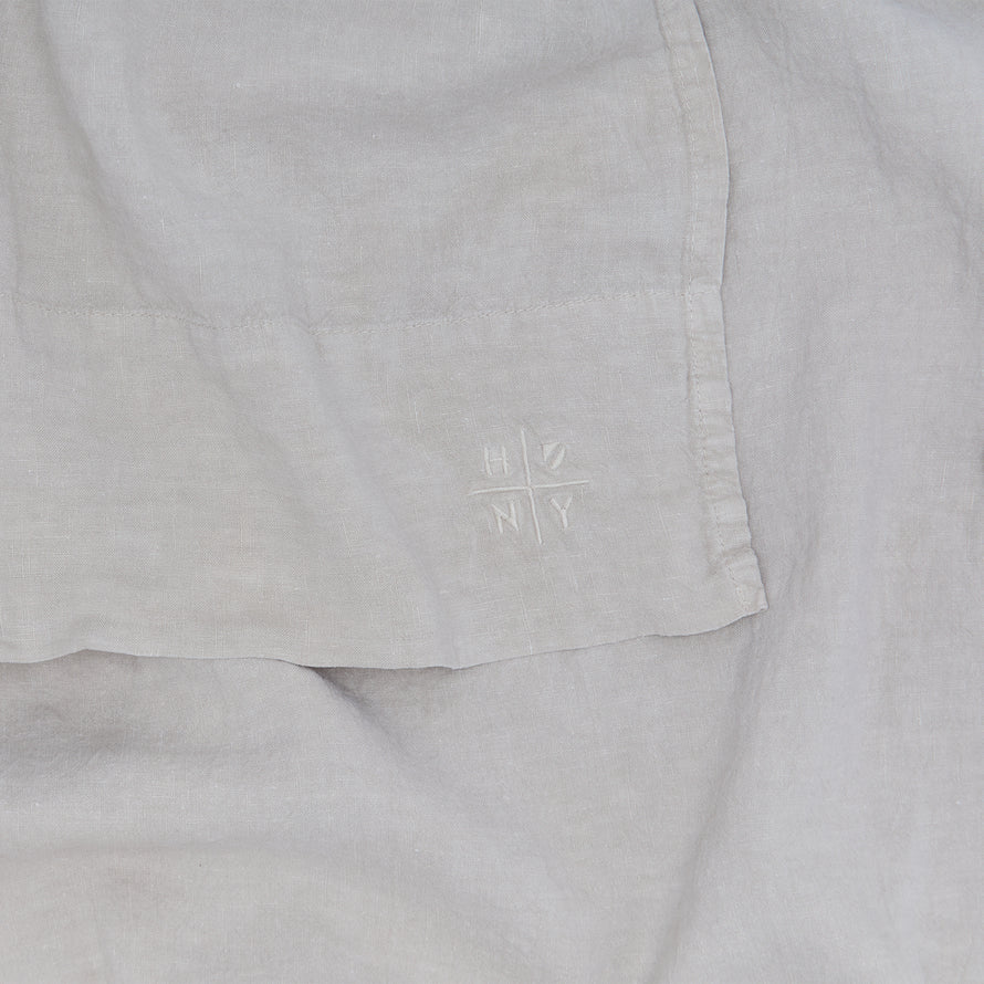 Simple Linen Flat Sheet - Light Grey