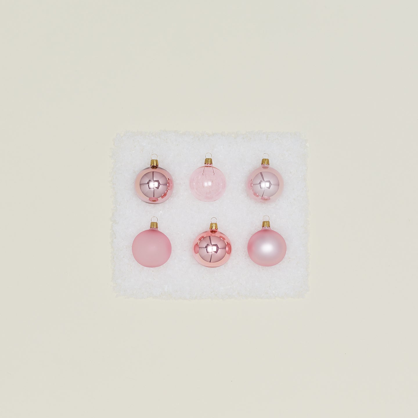 XS Glass Ornament Set - Pink