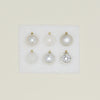 Small Glass Ornament Set - Silver