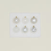 Small Glass Ornament Set - Silver