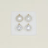 Medium Glass Ornament Set - Silver
