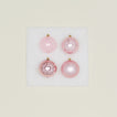 Medium Glass Ornament Set - Pink