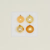 Medium Glass Ornament Set - Gold