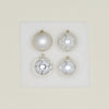 Large Glass Ornament Set - Silver