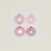 Large Glass Ornament Set - Pink