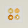 Large Glass Ornament Set - Gold