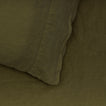 Simple Linen Pillowcases, Set of 2 - Olive