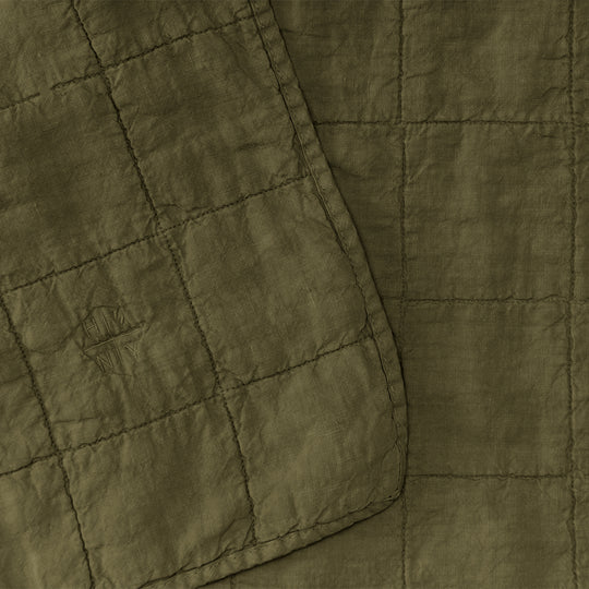 Simple Linen Quilt - Olive