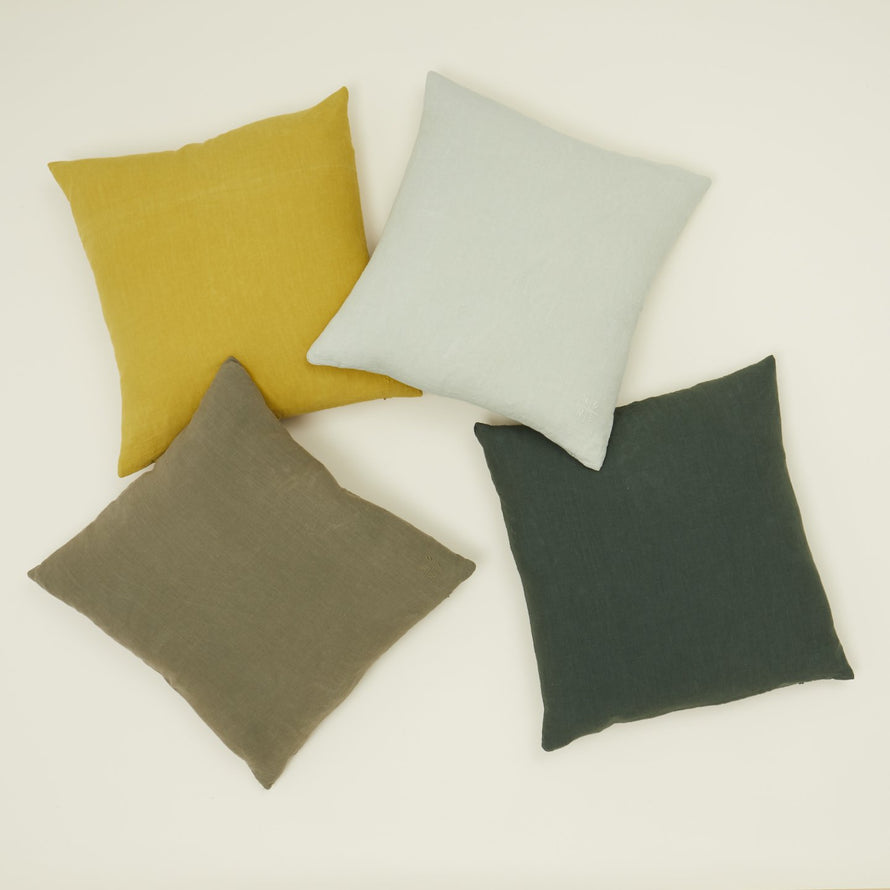 Simple Linen Euro Sham - Mustard